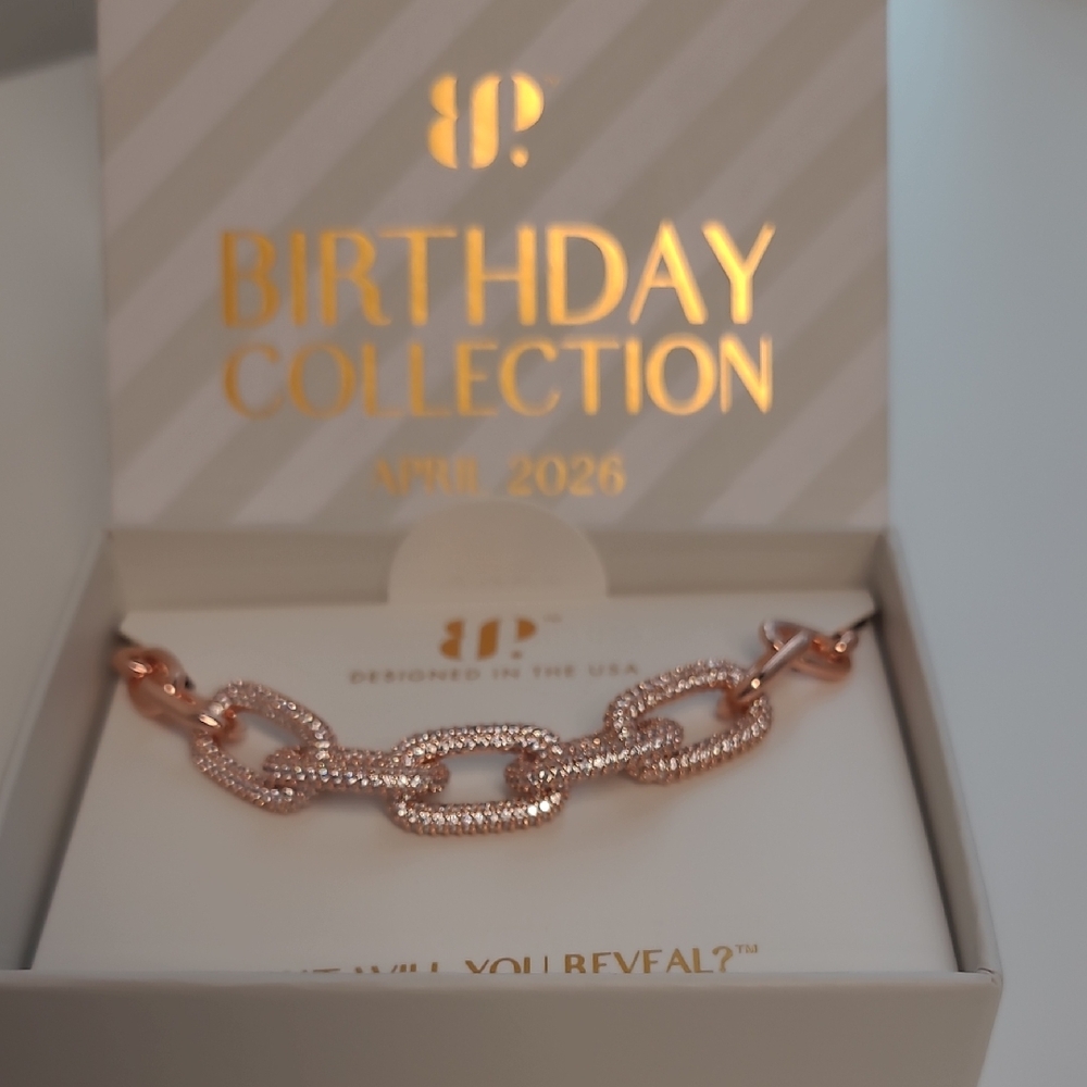 Bomb Party April Necklace On Rose Gold-- The Chain